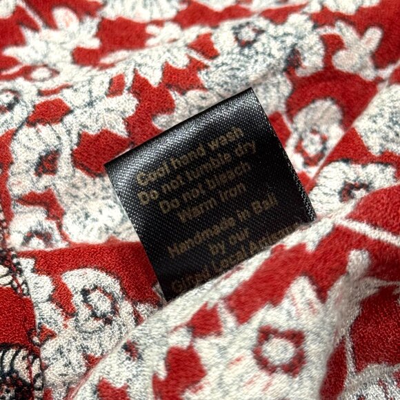 Pampelone Floral Dress Pleated Ruffle Deep V-Neck Puff Sleeve Tiered Babydoll - Picture 10 of 15